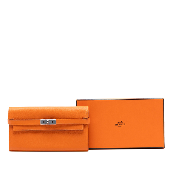Pre-Loved Hermes Chevre Mysore Kelly Longue Wallet - Picture 8 of 8